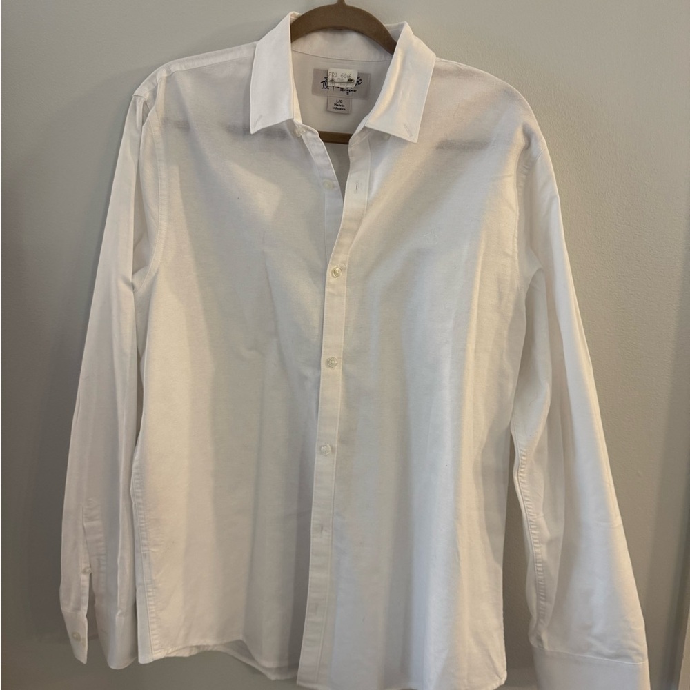 Men's White Button-Up Shirt